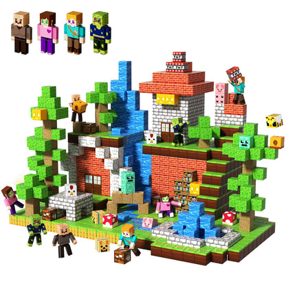 Magnetopia™【Jungle Field】Blocs de construction magnétiques | 160-464 pièces | 2 cm | Littleman