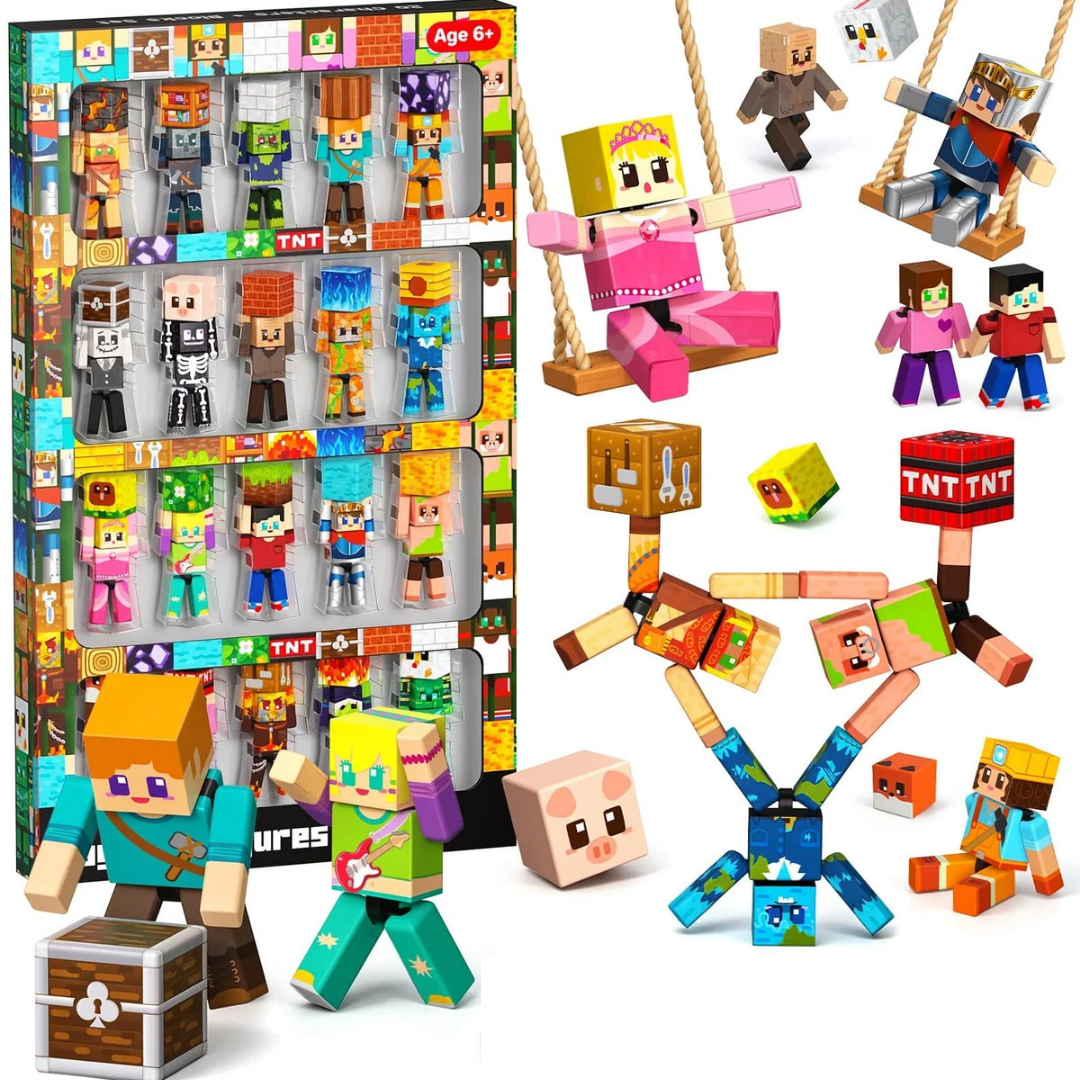 Magnetopia™【Mini Nation】Blocs de construction magnétiques | 5-20 pièces | 5,7 cm | Littleman