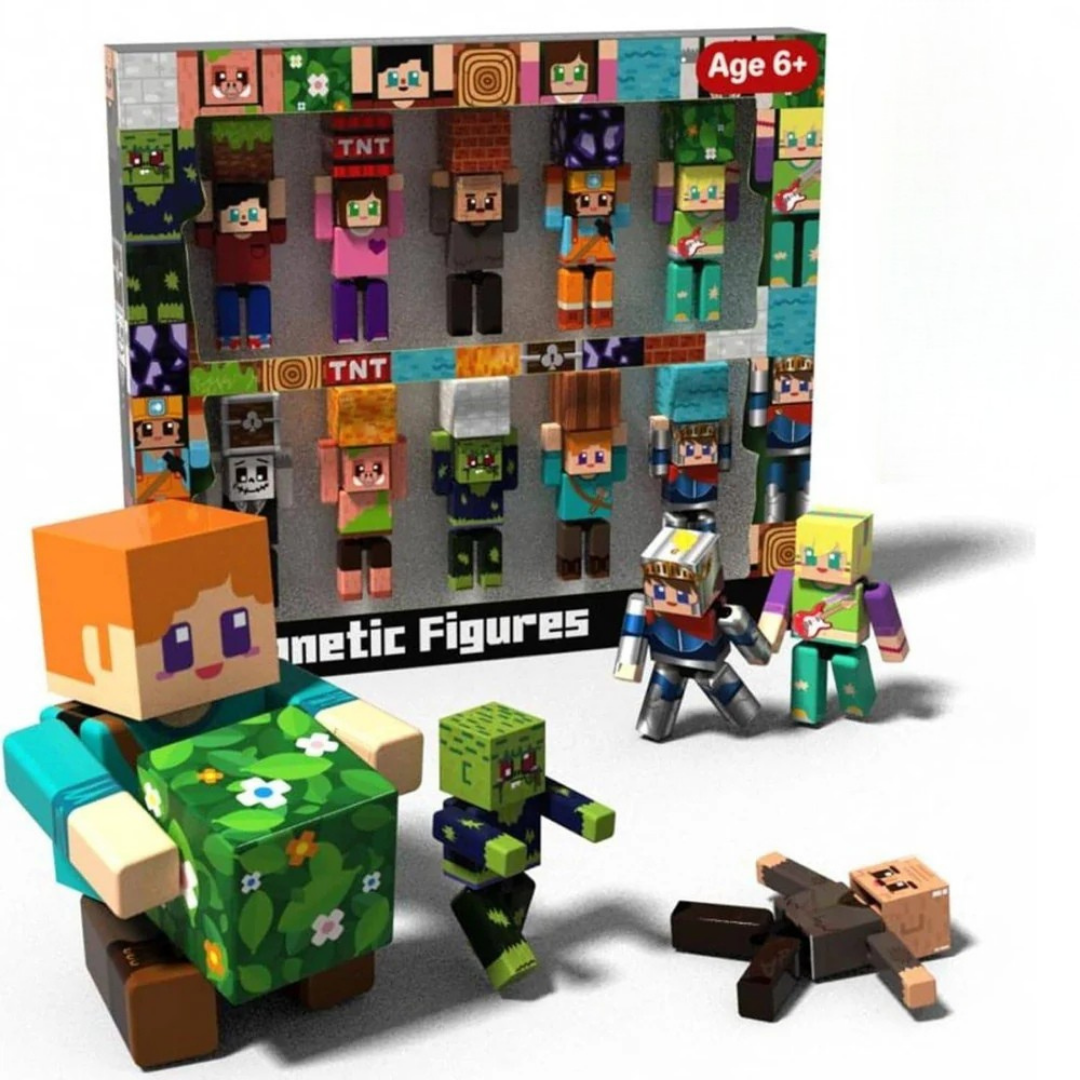 Magnetopia™【Mini Nation】Blocs de construction magnétiques | 5-20 pièces | 5,7 cm | Littleman