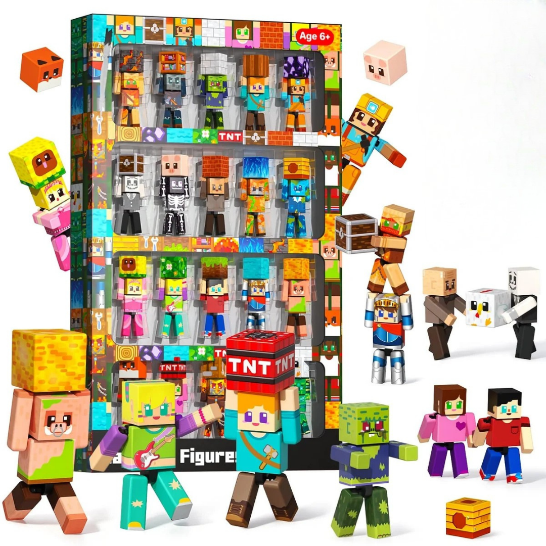 Magnetopia™【Mini Nation】Blocs de construction magnétiques | 5-20 pièces | 5,7 cm | Littleman