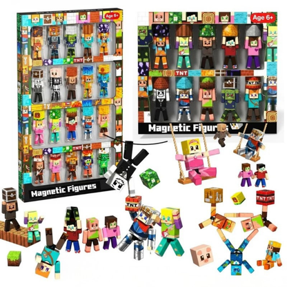 Magnetopia™【Mini Nation】Blocs de construction magnétiques | 5-20 pièces | 5,7 cm | Littleman