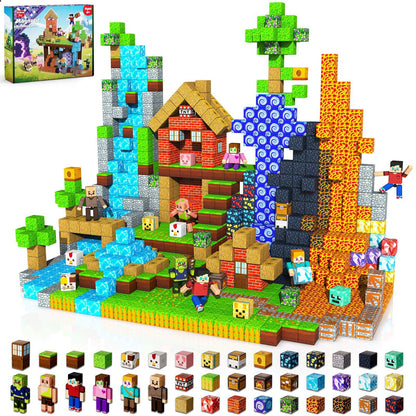 Magnetopia™【Jungle Field】Blocs de construction magnétiques | 160-464 pièces | 2 cm | Littleman