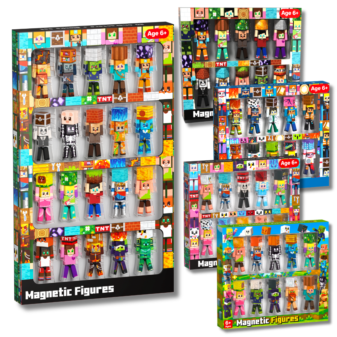 Magnetopia™【Mini Profession】Blocs de construction magnétiques | 10 pièces | 5,7 cm | Littleman