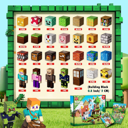 Magnetopia™【Jungle Field】Blocs de construction magnétiques | 160-464 pièces | 2 cm | Littleman