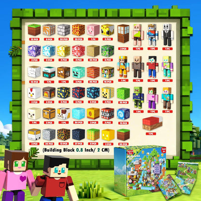 Magnetopia™【Jungle Field】Blocs de construction magnétiques | 160-464 pièces | 2 cm | Littleman