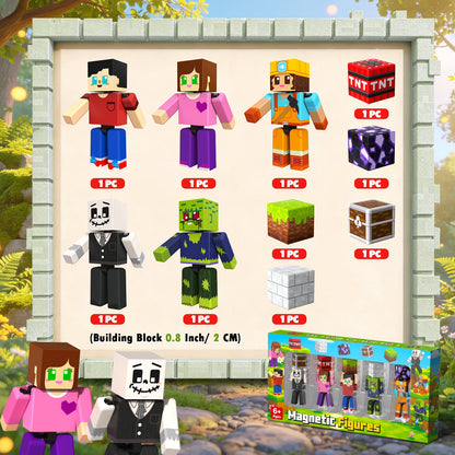 Magnetopia™【Mini Nation】Blocs de construction magnétiques | 5-20 pièces | 5,7 cm | Littleman