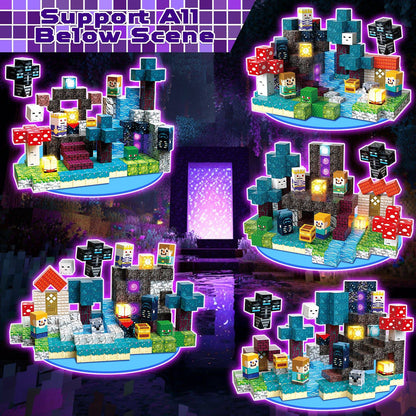 Magnetopia™【Dusk Domain】Blocs de construction magnétiques | 200 pièces | 2 cm | Lumineux