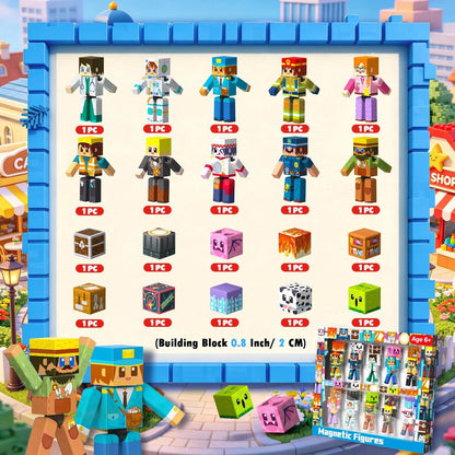 Magnetopia™【Mini Profession】Blocs de construction magnétiques | 10 pièces | 5,7 cm | Littleman