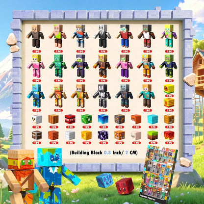 Magnetopia™【Mini Nation】Blocs de construction magnétiques | 5-20 pièces | 5,7 cm | Littleman