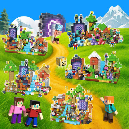 Magnetopia™【Jungle Field】Blocs de construction magnétiques | 160-464 pièces | 2 cm | Littleman