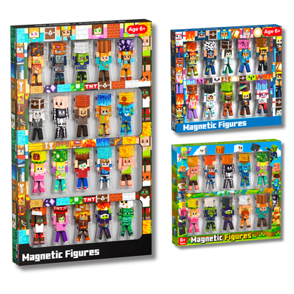 Magnetopia™【Mini Nation】Blocs de construction magnétiques | 5-20 pièces | 5,7 cm | Littleman