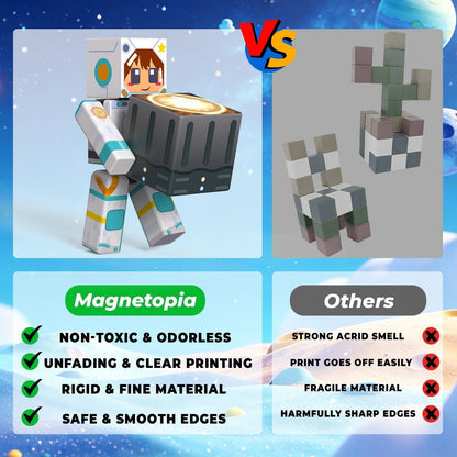 Magnetopia™【Mini Profession】Blocs de construction magnétiques | 10 pièces | 5,7 cm | Littleman
