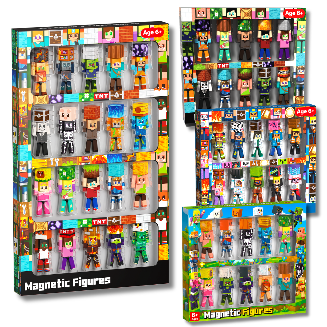 Magnetopia™【Mini Tale】Blocs de construction magnétiques | 10 pièces | 5,7 cm | Littleman