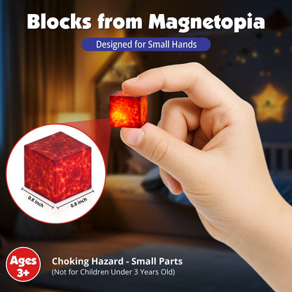 Magnetopia™【Dusk Domain】Blocs de construction magnétiques | 200 pièces | 2 cm | Lumineux