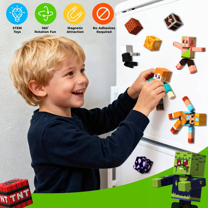 Magnetopia™【Mini Nation】Blocs de construction magnétiques | 5-20 pièces | 5,7 cm | Littleman