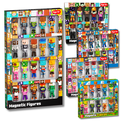 Magnetopia™【Jungle Field】Blocs de construction magnétiques | 160-464 pièces | 2 cm | Littleman