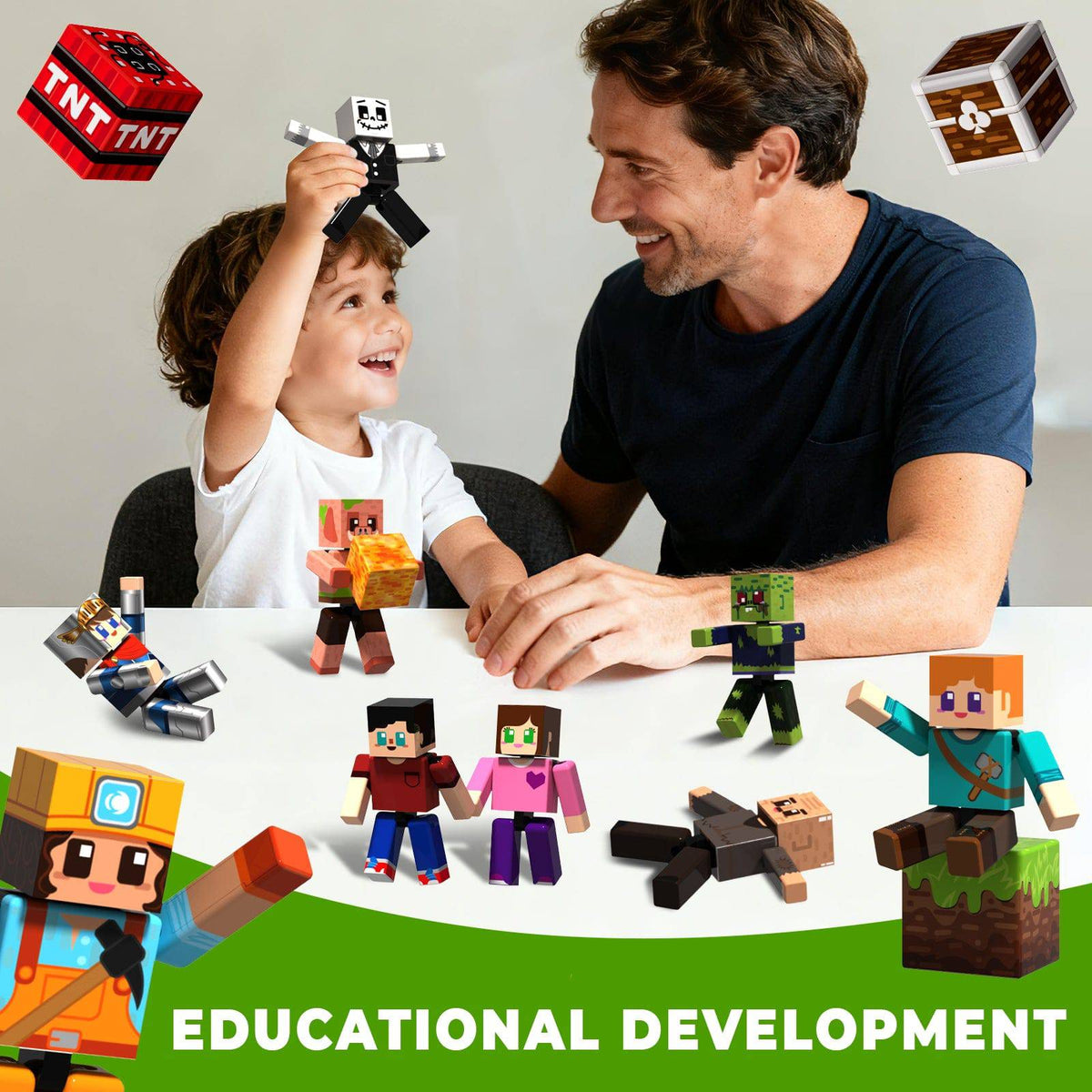Magnetopia™【Mini Nation】Blocs de construction magnétiques | 5-20 pièces | 5,7 cm | Littleman