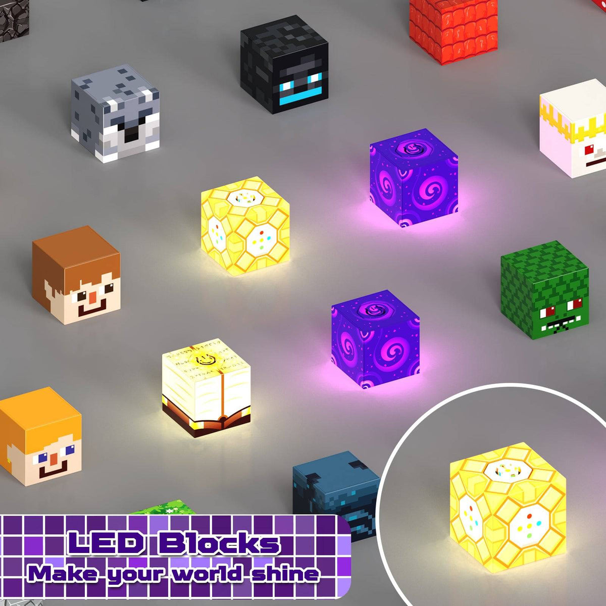 Magnetopia™【Dusk Domain】Blocs de construction magnétiques | 200 pièces | 2 cm | Lumineux