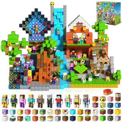 Magnetopia™【Jungle Field】Blocs de construction magnétiques | 160-464 pièces | 2 cm | Littleman