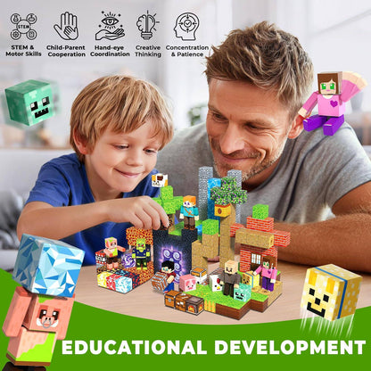 Magnetopia™【Jungle Field】Blocs de construction magnétiques | 160-464 pièces | 2 cm | Littleman