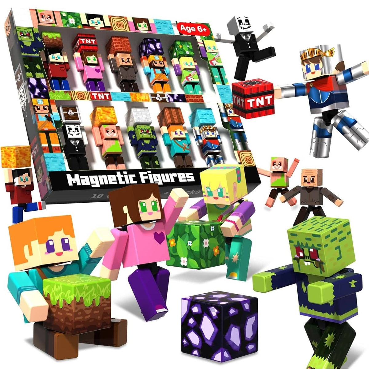 Magnetopia™【Mini Nation】Blocs de construction magnétiques | 5-20 pièces | 5,7 cm | Littleman