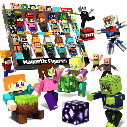 Magnetopia™【Mini Nation】Blocs de construction magnétiques | 5-20 pièces | 5,7 cm | Littleman