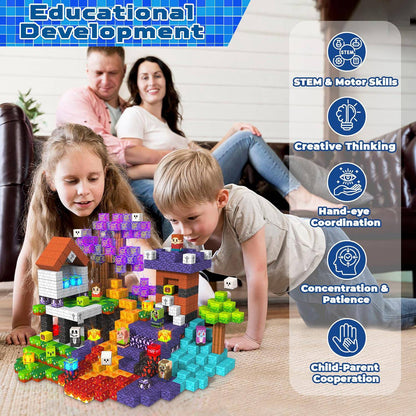 Magnetopia™【Zombie Land】Blocs de construction magnétiques | 150 pièces | 2 cm | Lumineux