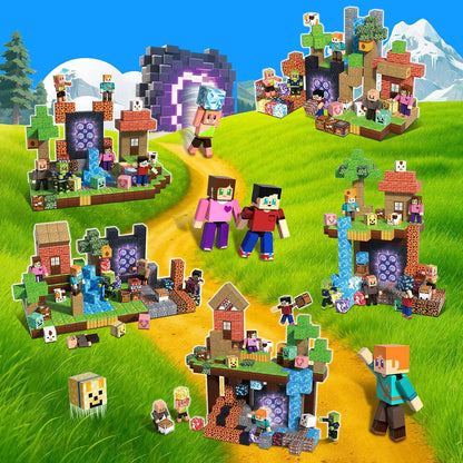 Magnetopia™【Jungle Field】Blocs de construction magnétiques | 160-464 pièces | 2 cm | Littleman