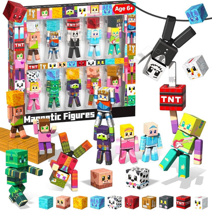 Magnetopia™【Mini Tale】Blocs de construction magnétiques | 10 pièces | 5,7 cm | Littleman