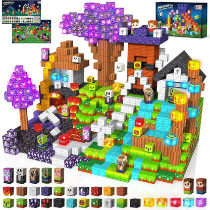 Magnetopia™【Zombie Land】Blocs de construction magnétiques | 150 pièces | 2 cm | Lumineux
