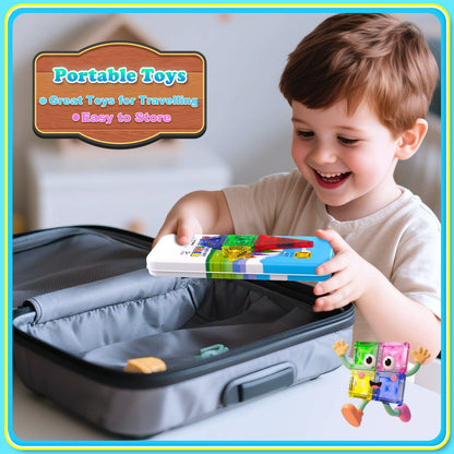 Magnetopia™【Symmetric Learning】Tuiles de construction magnétiques | 40 pièces | 3,8 cm | Tuiles