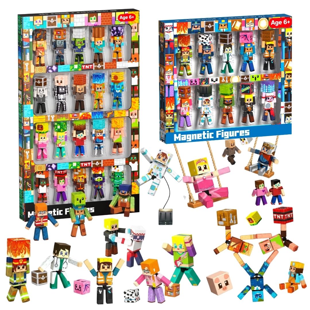 Magnetopia™【Mini Profession】Blocs de construction magnétiques | 10 pièces | 5,7 cm | Littleman