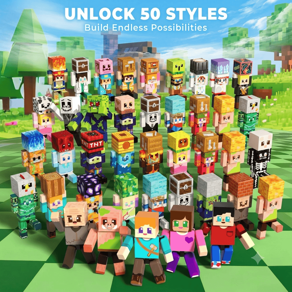 Magnetopia™【Jungle Field】Blocs de construction magnétiques | 160-464 pièces | 2 cm | Littleman