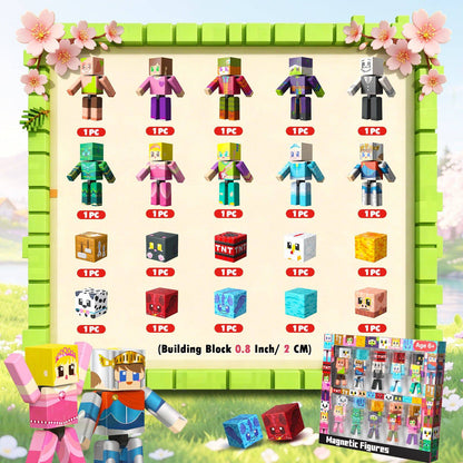 Magnetopia™【Mini Tale】Blocs de construction magnétiques | 10 pièces | 5,7 cm | Littleman