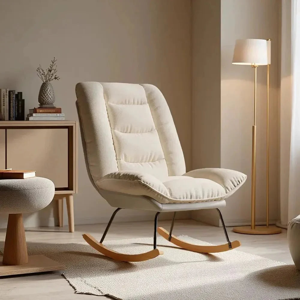 SLOWEN – Rocking Chair Lin & Bois de Hêtre
