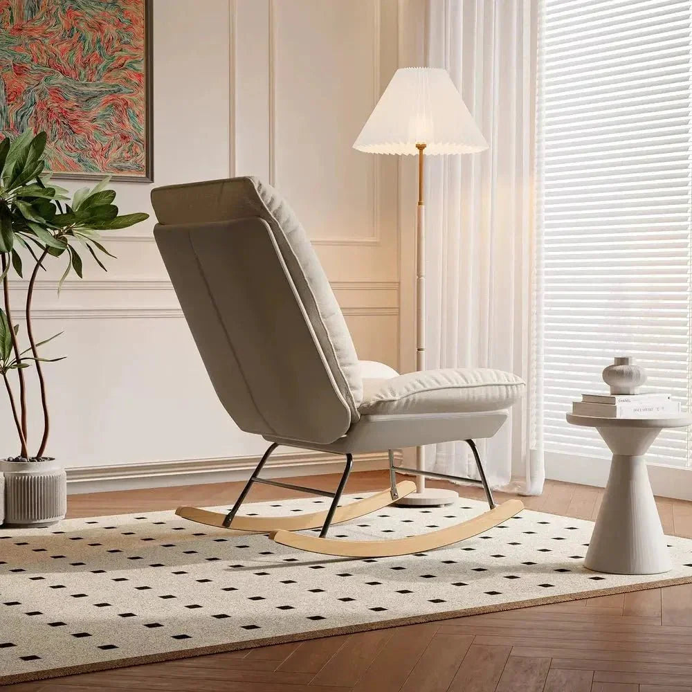 SLOWEN – Rocking Chair Lin & Bois de Hêtre