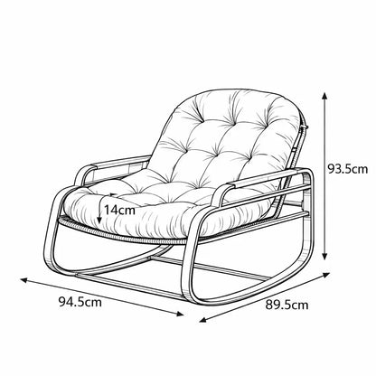 SOLENA – Rocking Chair Rotin Extérieur