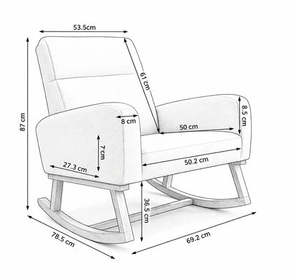 FLOVRA - Rocking Chair Teddy Dossier Haut