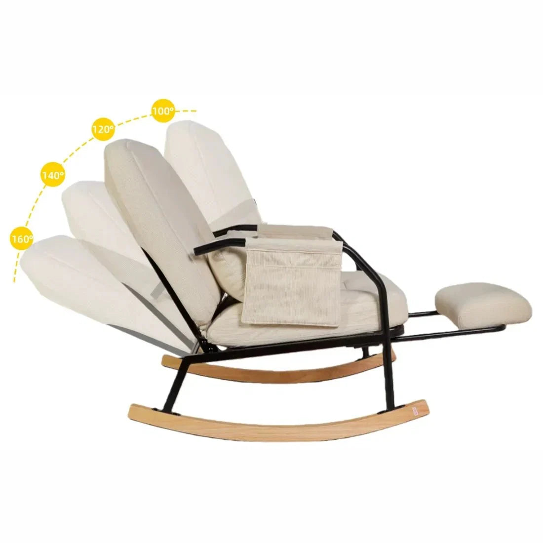 KORVEN – Rocking Chair Inclinable Corduroy