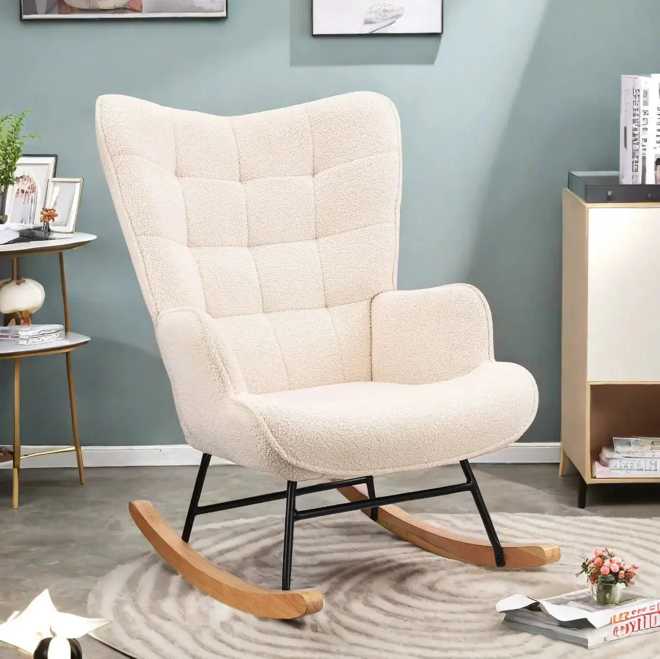 NUBELIA – Rocking Chair Teddy Dossier Haut