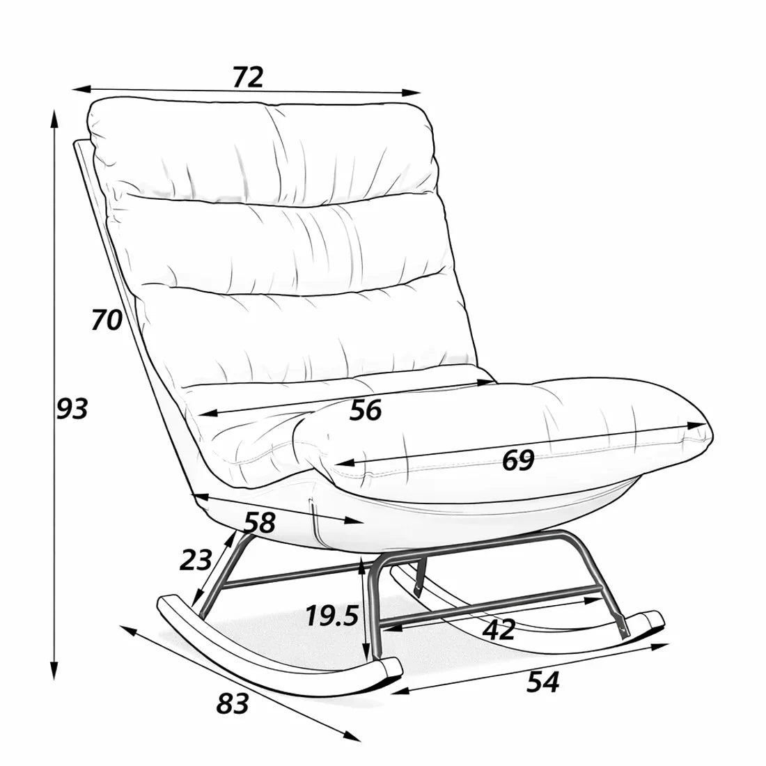 MELLOW – Fauteuil à Bascule Confort Cocon
