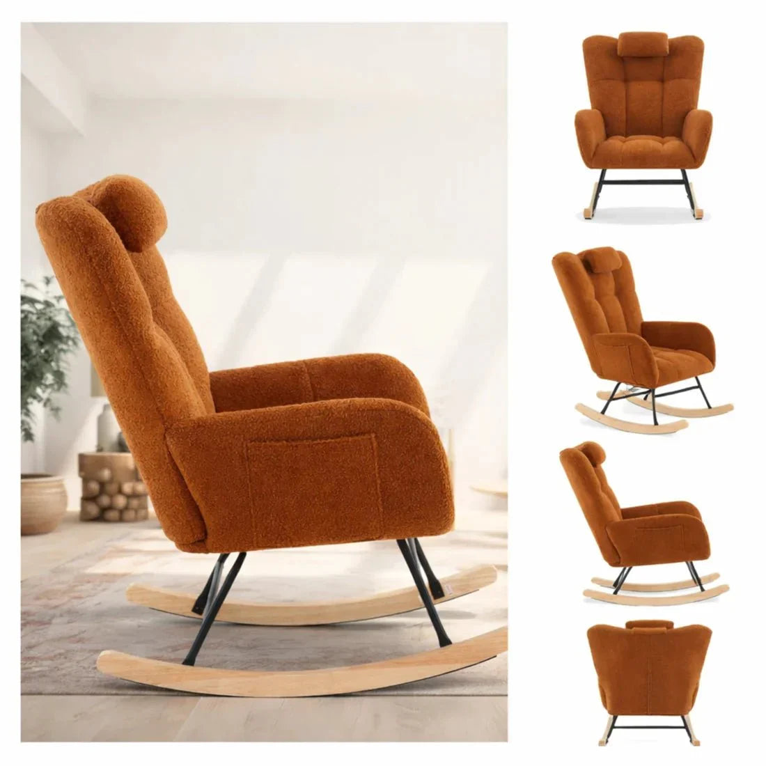 ROVKA - Rocking Chair Teddy Confortable