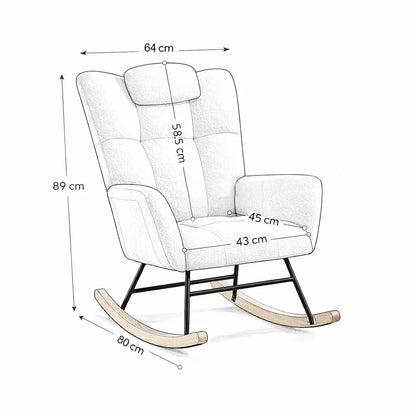 ROVKA - Rocking Chair Teddy Confortable