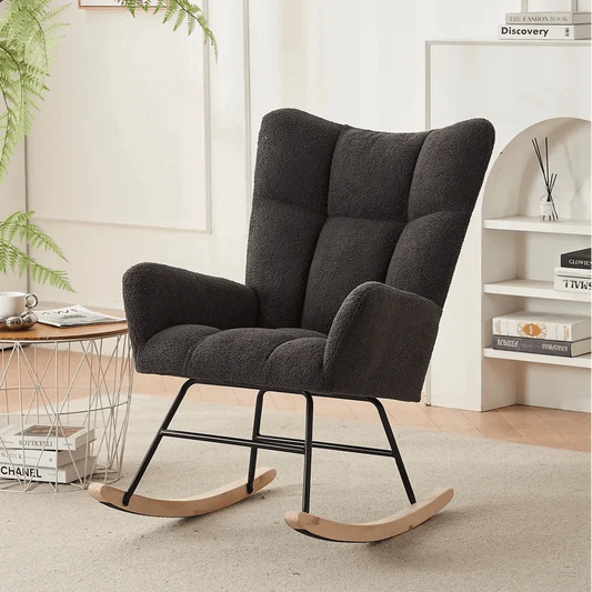 LUMIO – Fauteuil à Bascule Bouclé