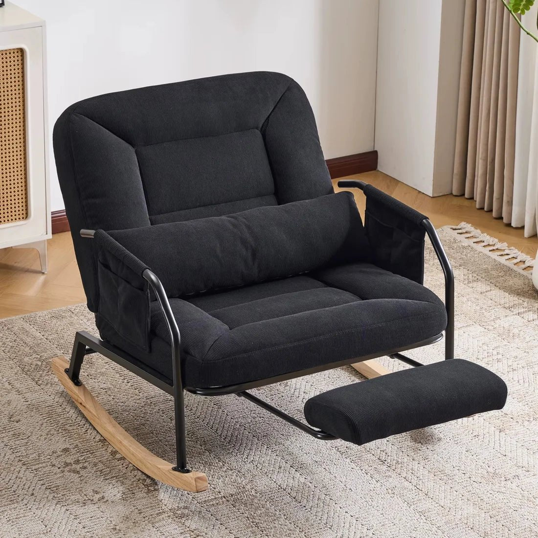 KORVEN – Rocking Chair Inclinable Corduroy
