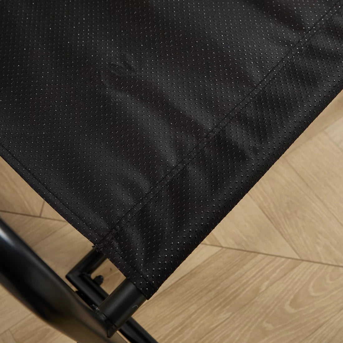 CAPRI - Rocking Chair Corduroy Capitonné & Cadre Métal Noir