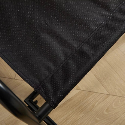 CAPRI - Rocking Chair Corduroy Capitonné & Cadre Métal Noir
