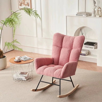 LUMIO – Fauteuil à Bascule Bouclé