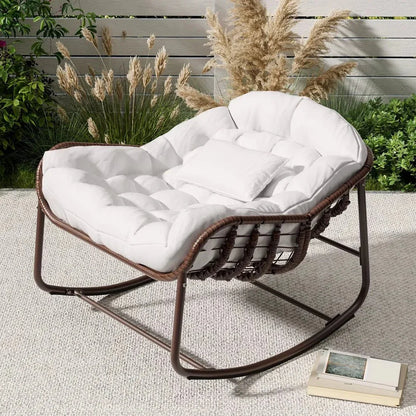 NUEVA – Rocking Chair Rotin Surdimensionné