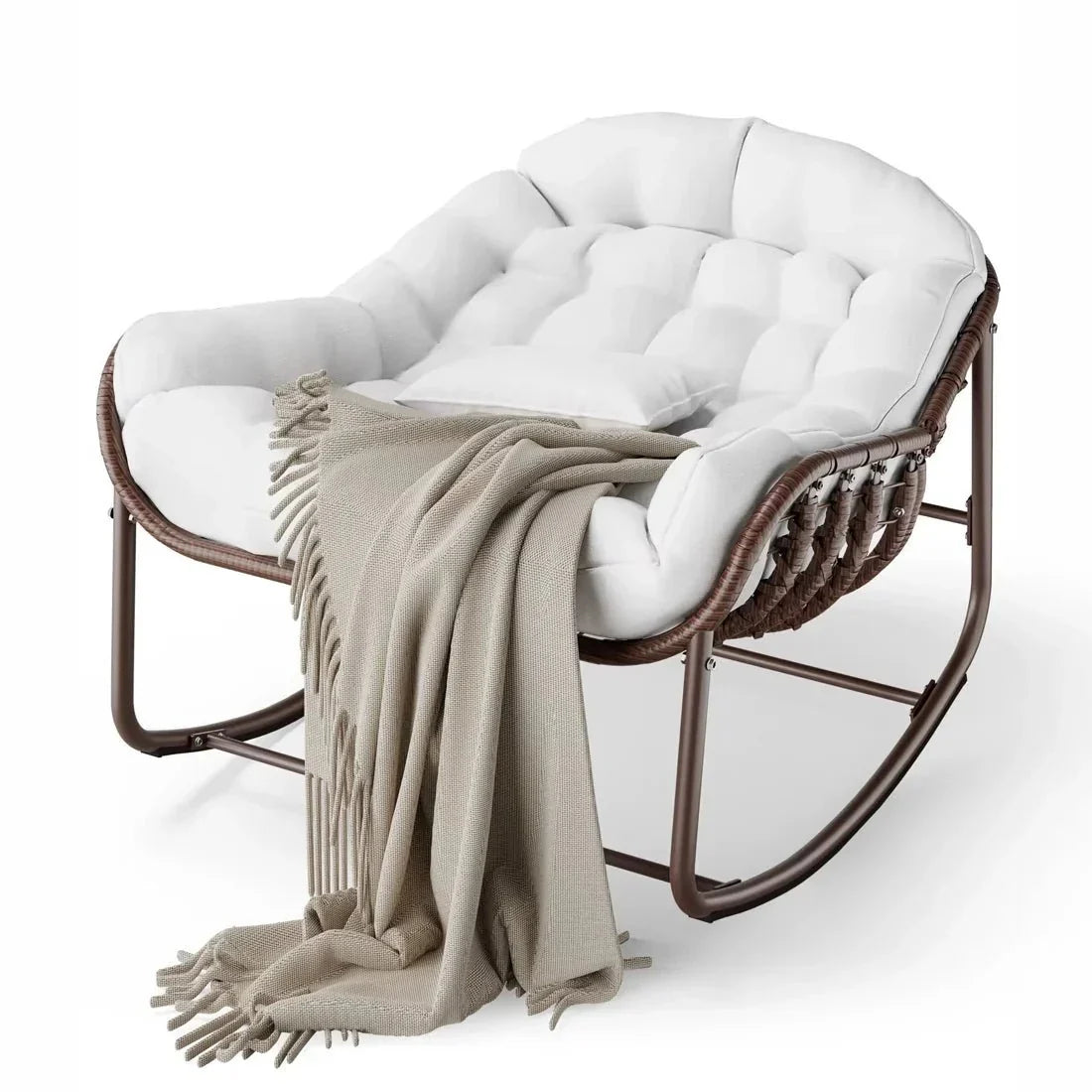 NUEVA – Rocking Chair Rotin Surdimensionné